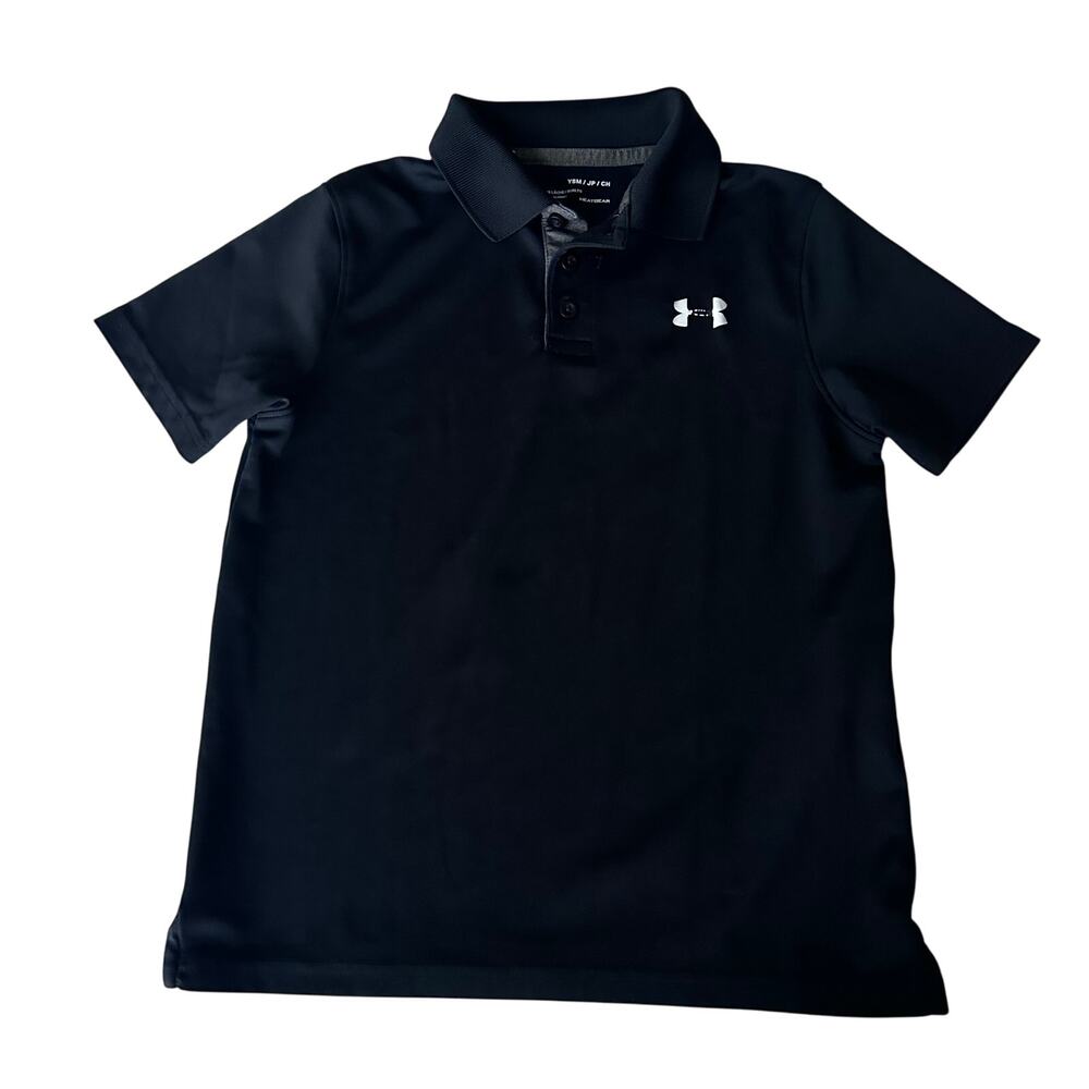 Under Armour Golf Polo Shirt - Youth Large - black